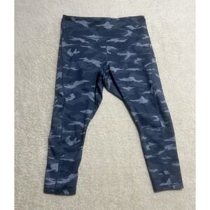 Athleta Ultimate Camo Black  7/8 Tight‎ Womens 2XL Athletic Legging Wicking